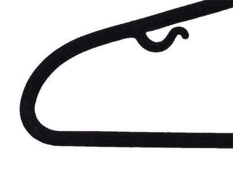 Wieszak welurowy Roxi komplet 50 sztuk czarny