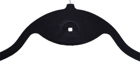 Wieszak welurowy Roxi komplet 50 sztuk czarny