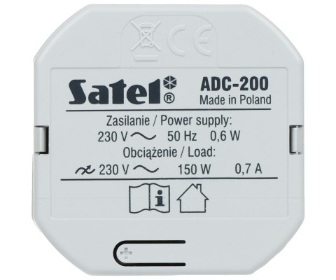 INTELIGENTNY ŚCIEMNIACZ OŚWIETLENIA ADC-200 BE WAVE 230 V AC SATEL