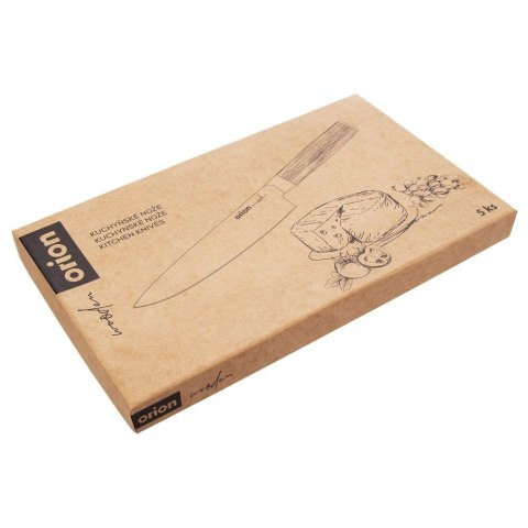 Zestaw Noży Kuchennych 5 szt. ORION WOODEN Stal Nierdzewna z Uchwytem