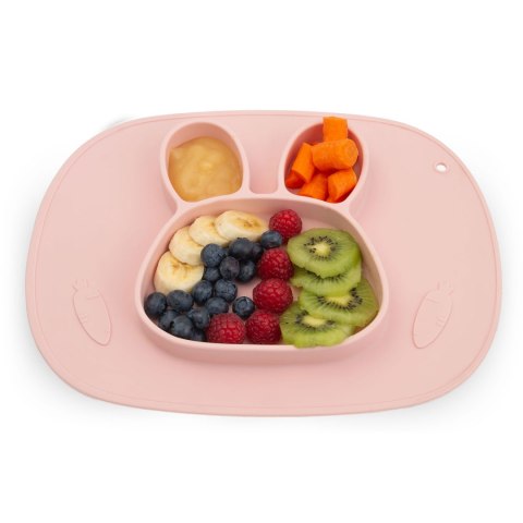 Talerzyk dla dzieci silikonowy do karmienia Królik Ricokids