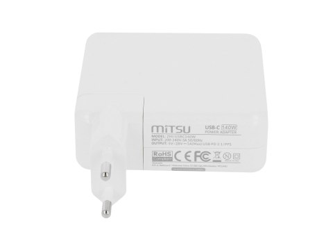 Zasilacz Mitsu 140W USB type C USB-C (white)