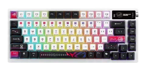 ASUS ROG Azoth X klawiatura Gaming USB + RF Wireless + Bluetooth Czarny, Biały