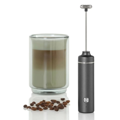 Akumulatorowy spieniacz do mleka/sosów MORO, ciemno szary