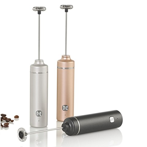 Akumulatorowy spieniacz do mleka/sosów MORO, ciemno szary