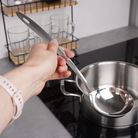 Chochla Stalowa GET-IT 80 ml 29 cm do Zupy Sosów Wytrzymała Ergonomiczna