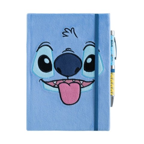 Disney Stitch - Pluszowy notatnik A5 + długopis latarka z kolekcji Tropical