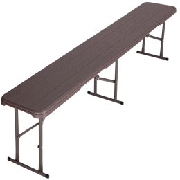 Ławka cateringowa składana WOODLAND brązowa 183 cm