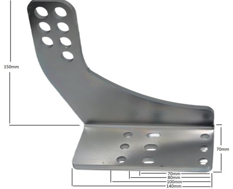 Uchwyty MOD.12/90 poza słupek do napędów z otworami 12mm: CAME, FAAC, Genius, Proxima itd.