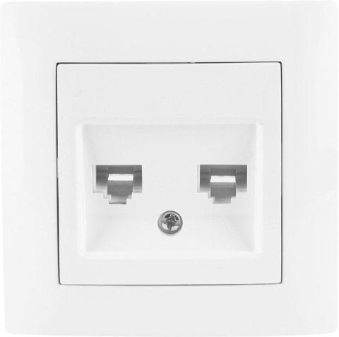 Gniazdo komputerowe podwójne VCX WESA LC 41 Biały