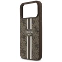 Guess 4G Printed Stripes MagSafe - Etui iPhone 17 Pro Max (brązowy)