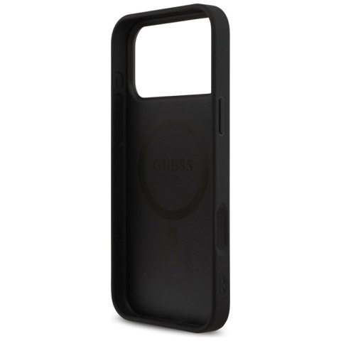 Guess 4G Printed Stripes MagSafe - Etui iPhone 17 Pro Max (czarny)