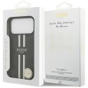 Guess 4G Printed Stripes MagSafe - Etui iPhone 17 Pro Max (czarny)