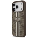 Guess 4G Printed Stripes MagSafe - Etui iPhone 17 Pro (brązowy)
