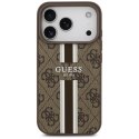 Guess 4G Printed Stripes MagSafe - Etui iPhone 17 Pro (brązowy)