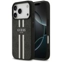 Guess 4G Printed Stripes MagSafe - Etui iPhone 17 Pro (czarny)