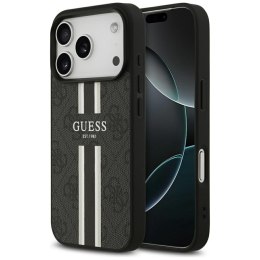 Guess 4G Printed Stripes MagSafe - Etui iPhone 17 Pro (czarny)