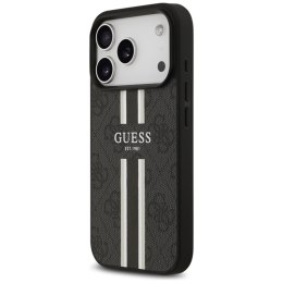 Guess 4G Printed Stripes MagSafe - Etui iPhone 17 Pro (czarny)