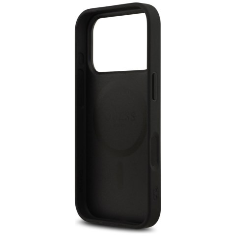 Guess 4G Printed Stripes MagSafe - Etui iPhone 17 Pro (czarny)