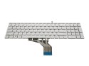 Klawiatura laptopa do HP 250 G7, 255 G7, 15-DA, 15-DB - srebrna (podświetlenie)