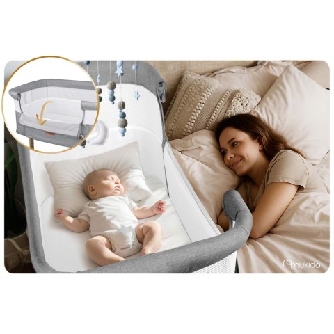 Łóżeczko dziecięce składane turystyczne dostawka Nukido NK-243