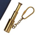 Mosiężny Brelok Luneta w Eleganckim Pudełku - Retro Marynistyczny Prezent - KEY-0016A