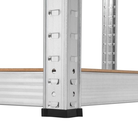 Regał metalowy magazynowy 180x90x40 srebrny Rebel