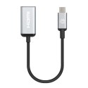 Manhattan 153706 adapter kablowy 0,15 m USB Type-C HDMI Typu A (Standard) Czarny, Srebrny