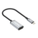 Manhattan 153706 adapter kablowy 0,15 m USB Type-C HDMI Typu A (Standard) Czarny, Srebrny