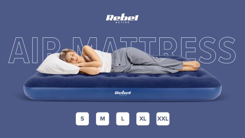 Materac dmuchany dwuosobowy REBEL ACTIVE 203x152x22