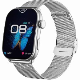 Smartwatch Damski GRAVITY GT28-10 Pasek + Bransoleta Biało Srebrny