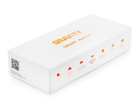 Smartwatch Męski GRAVITY GT28-2 Pasek + Bransoleta Pomarańczowo Czarny