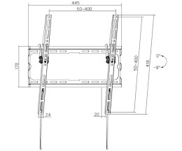 UCHWYT DO TELEWIZORA LUB MONITORA BRATECK-KL32-44T BRATECK