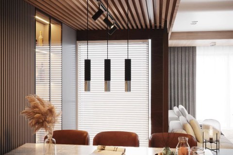 Lampa wisząca LOOPEZ 1 czarny/chrom