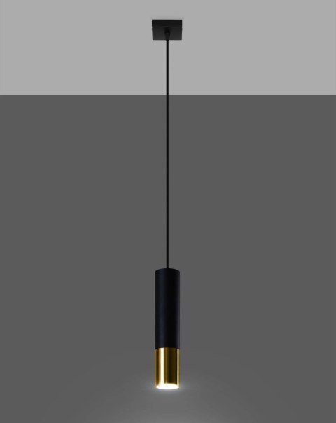 Lampa wisząca LOOPEZ 1 czarny/złoty