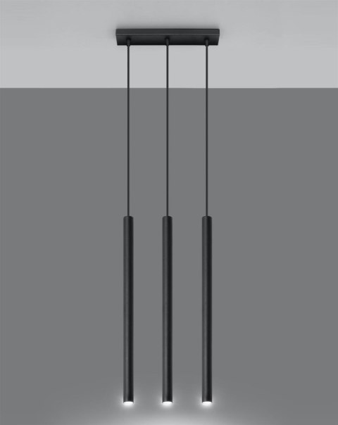 Lampa wisząca PASTELO 3 czarna