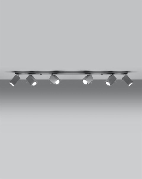 Plafon MERIDA 6L szary