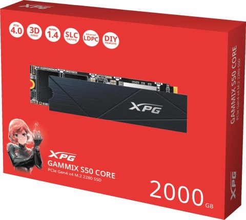 Adata Dysk SSD XPG GAMMIX S50 CORE 2TB PCIe 4x4 3.5/2.8 M2