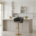 Hoker barowy Cofton Gold grafitowy Velvet