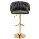 Hoker barowy Cofton Gold grafitowy Velvet
