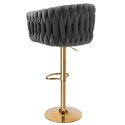 Hoker barowy Cofton Gold grafitowy Velvet