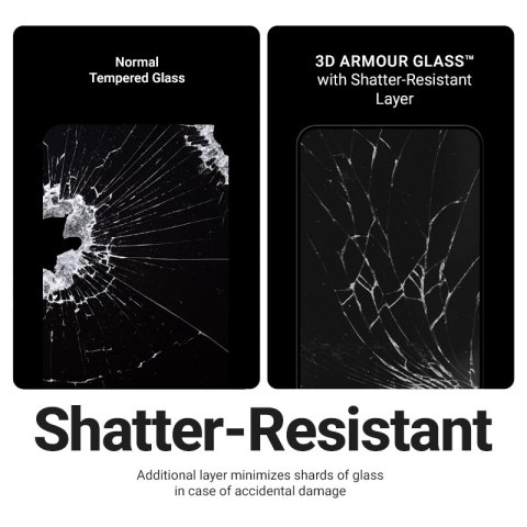 Crong 3D Armour Glass - Szkło hartowane iPhone 17 + ramka instalacyjna