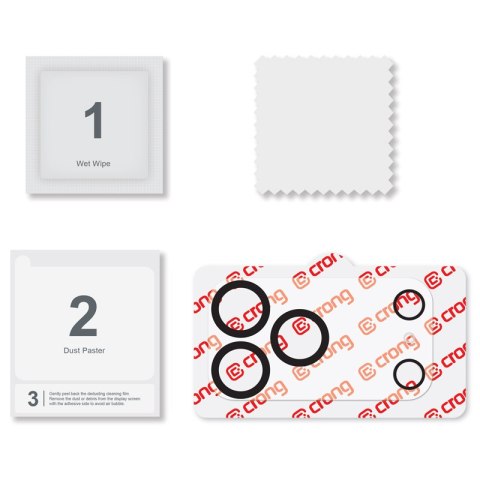 Crong Lens Shield - Szkło na aparat i obiektyw iPhone 17 Pro