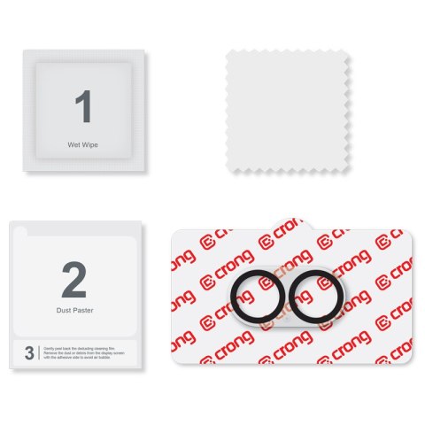 Crong Lens Shield - Szkło na aparat i obiektyw iPhone 17