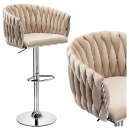 Hoker barowy Cofton Chrom beżowy Velvet