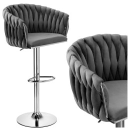 Hoker barowy Cofton Chrom grafitowy Velvet