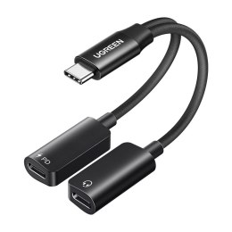 Karta dźwiękowa Ugreen CM821, USB-C do 2x USB-C (czarna)