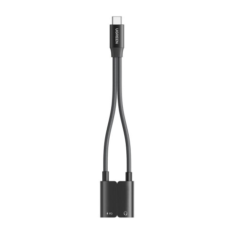 Karta dźwiękowa Ugreen CM821, USB-C do 2x USB-C (czarna)