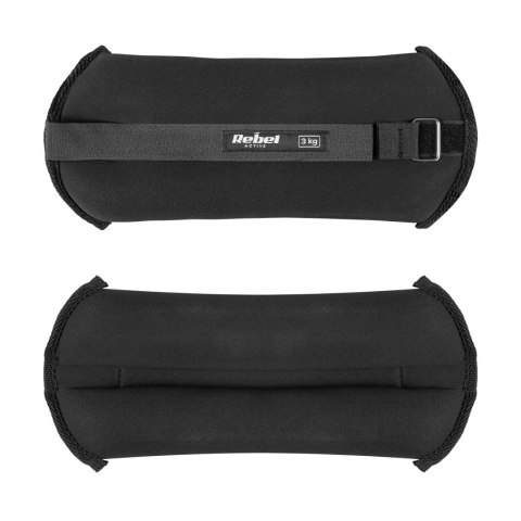 Obciążniki na kostki i nadgarstki 2x3kg, REBEL ACTIVE