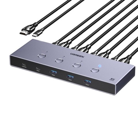 Przełącznik Switch KVM Ugreen AK701 4w1 HDMI, 60Hz